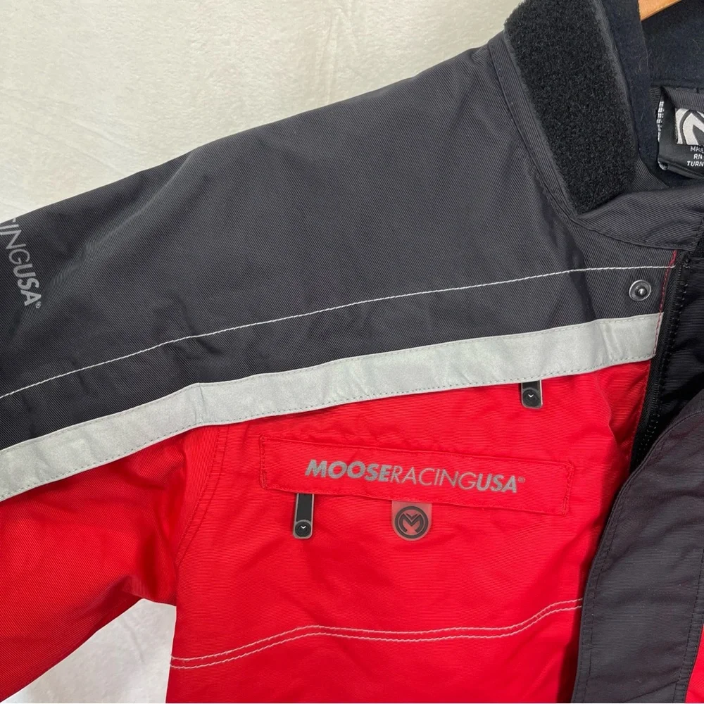 Vintage Moose XCR Racing USA Jacket Red Motorcycle Motocross Gear Youth Large